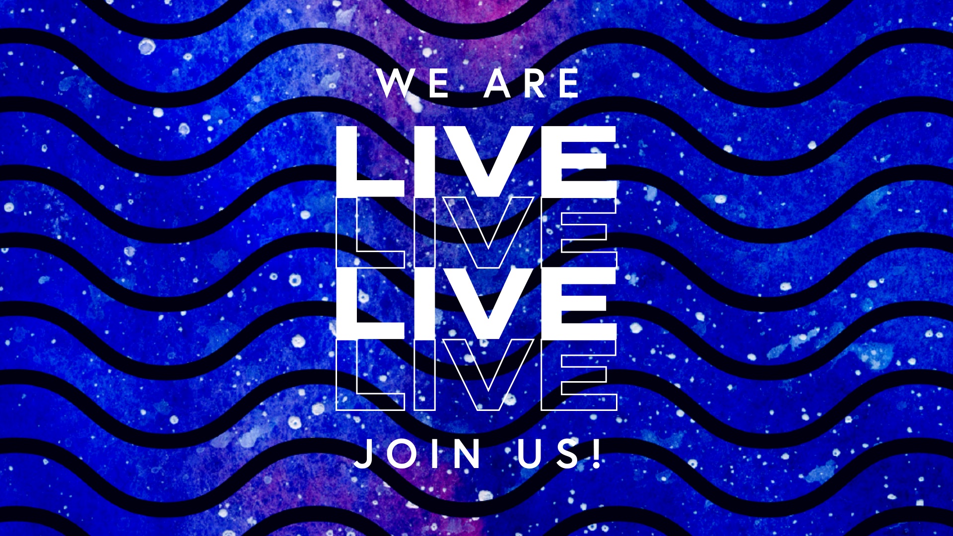 Join Live Image Social Graphics: We're Live, Join Us Online - Church Visuals