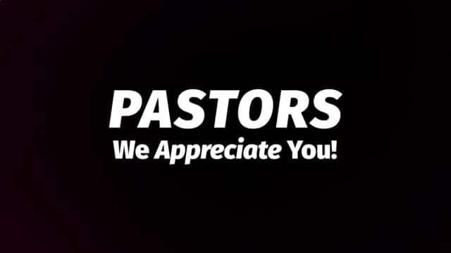 Pastors, We Appreciate You