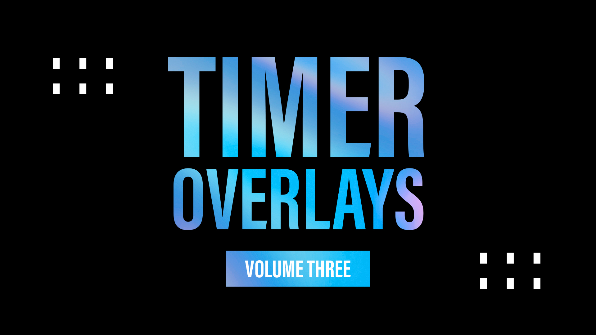 Countdown Timer Overlays Volume Three Church Visuals
