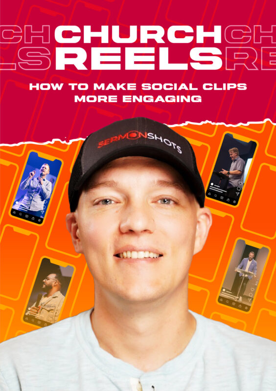 Church social media course showing smartphone with Instagram reels featuring sermon clips and quote graphics