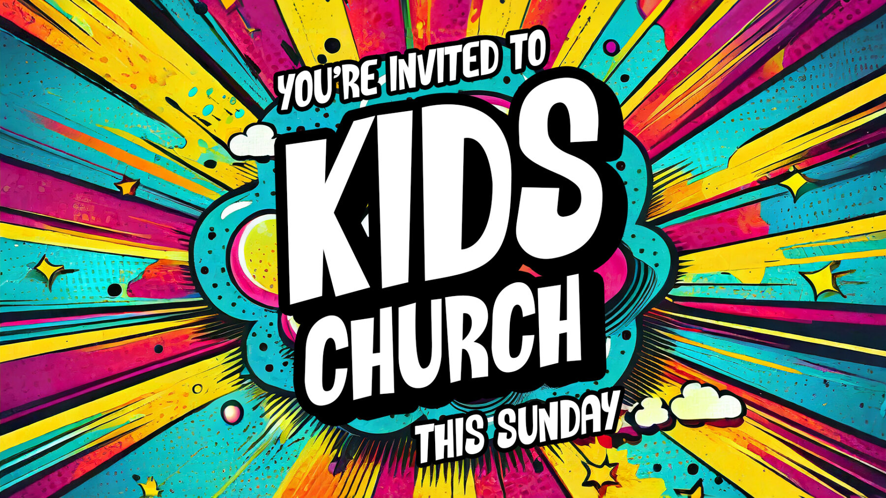 Social Media: You're Invited to Kids Church This Sunday - Church Visuals