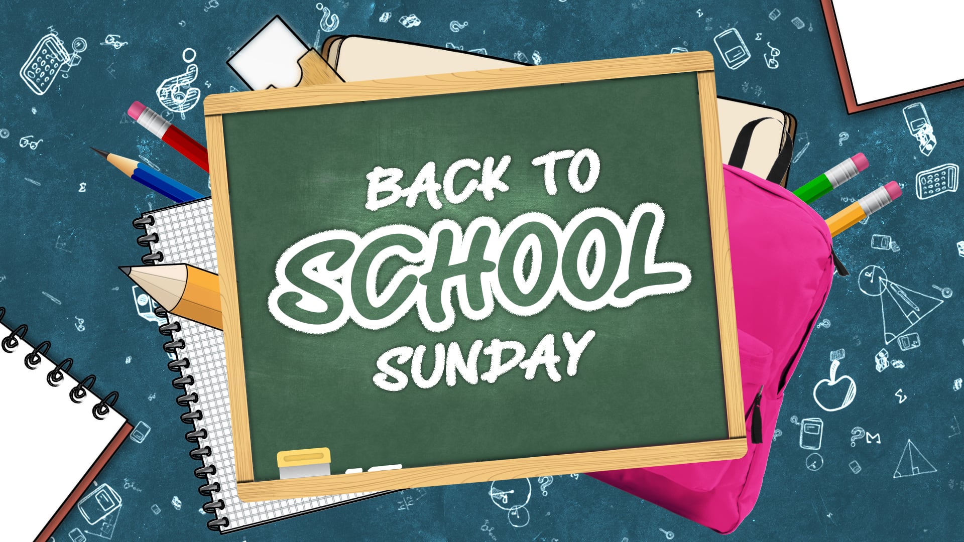 Motion Graphics Back To School Sunday Crazy Chalkboard Church Visuals