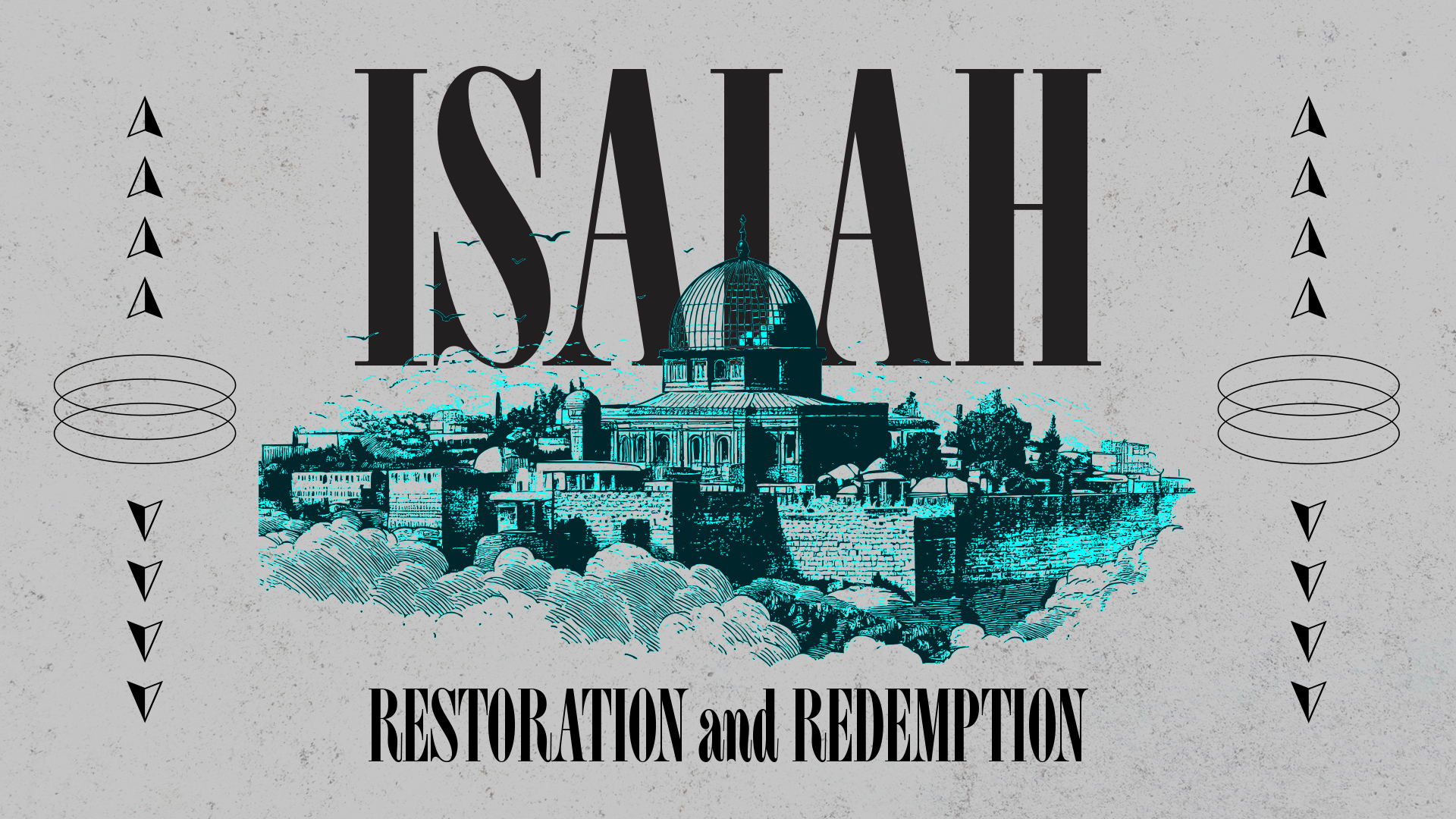 Church series media bundle titled “Isaiah: Restoration and Redemption” with bold visuals of light breaking through darkness.