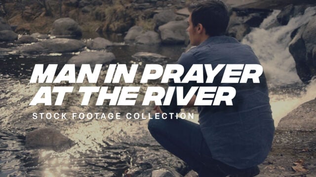 Man in Prayer at the River