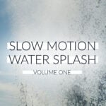 Slow motion water splash stock video clips for church visuals.