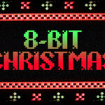 8 Bit Christmas theme pack with retro pixel art snowflake patterns in green, red, and white for nostalgic church Christmas services and youth ministry