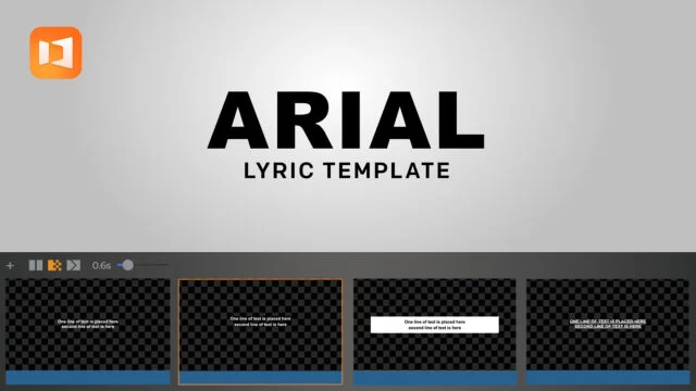 Arial Lyric Template