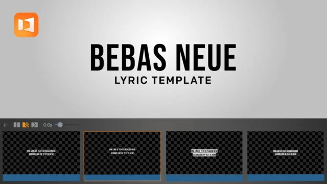 Bebas Neue Lyric Template