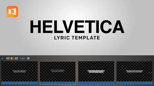 Helvetica Lyric Template