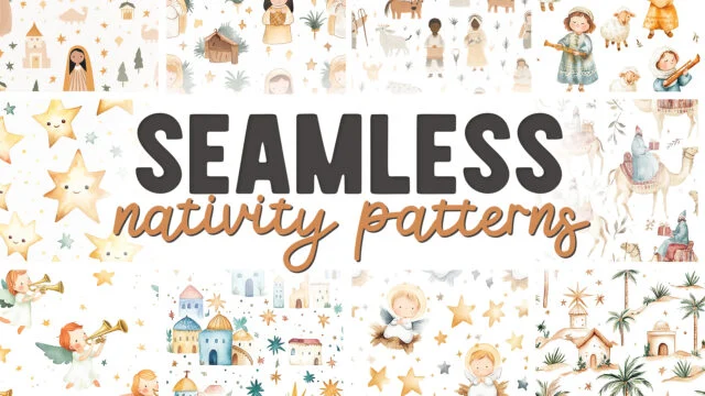 Seamless Nativity Patterns Collection