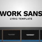 Work Sans Lyric Template ProPresenter template with clean sans-serif typography and black text boxes on white background for church worship song lyrics