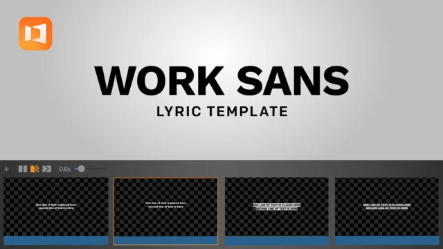 Work Sans Lyric Template