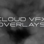 Dramatic black and white cloud visual effects overlay featuring ethereal flowing smoke or mist streaming upward creating atmospheric cinematic motion for layering over worship videos