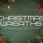 Christmas Wreath Stock Photo with Bokeh Lights | Church Christmas Visuals