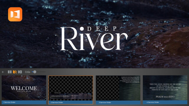 Motion Graphics: Deep River Theme Pack – Worship Backgrounds & Slides