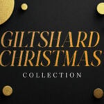 Elegant black and gold Christmas ornament collection featuring textured spheres, striped baubles, and cone-shaped decorations with metallic gold accents suspended on golden strings against dark charcoal background creating sophisticated holiday aesthetic
