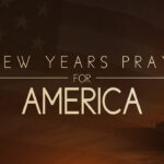 Cinematic church Mini-Movie graphic featuring an American flag and prayerful imagery reflecting a New Year’s prayer for the nation.