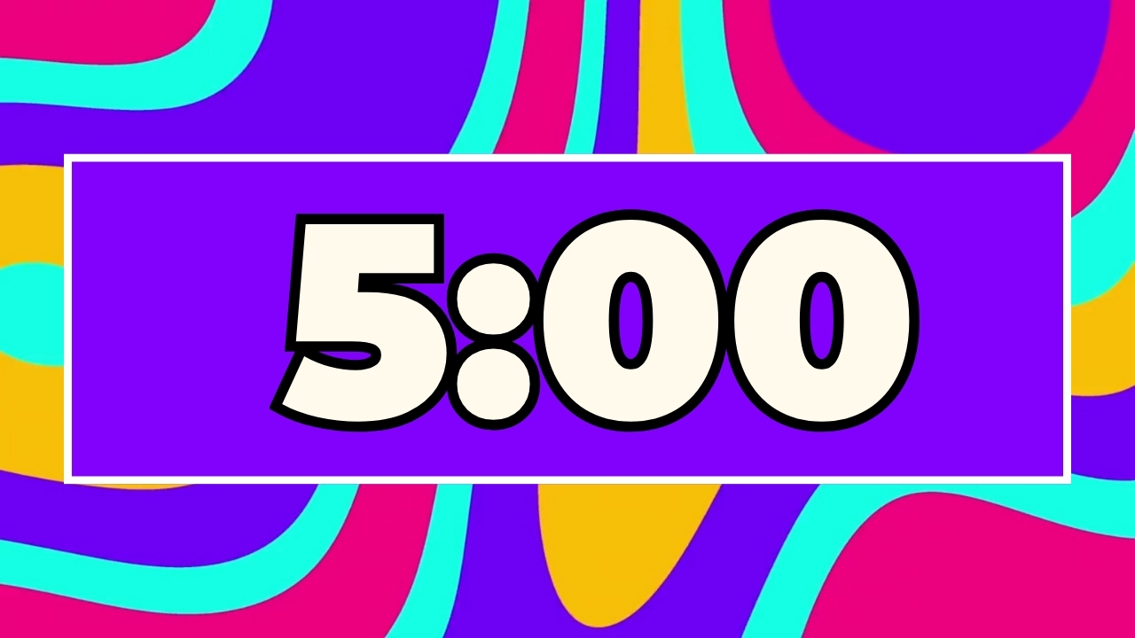 Countdown: Never Alone Countdown | Vibrant Neon 5-Minute Countdown