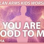 An engaging children's worship lyric video for the song "You Are Good To Me," featuring clear on-screen text and vibrant backgrounds designed to guide kids through worship motions.