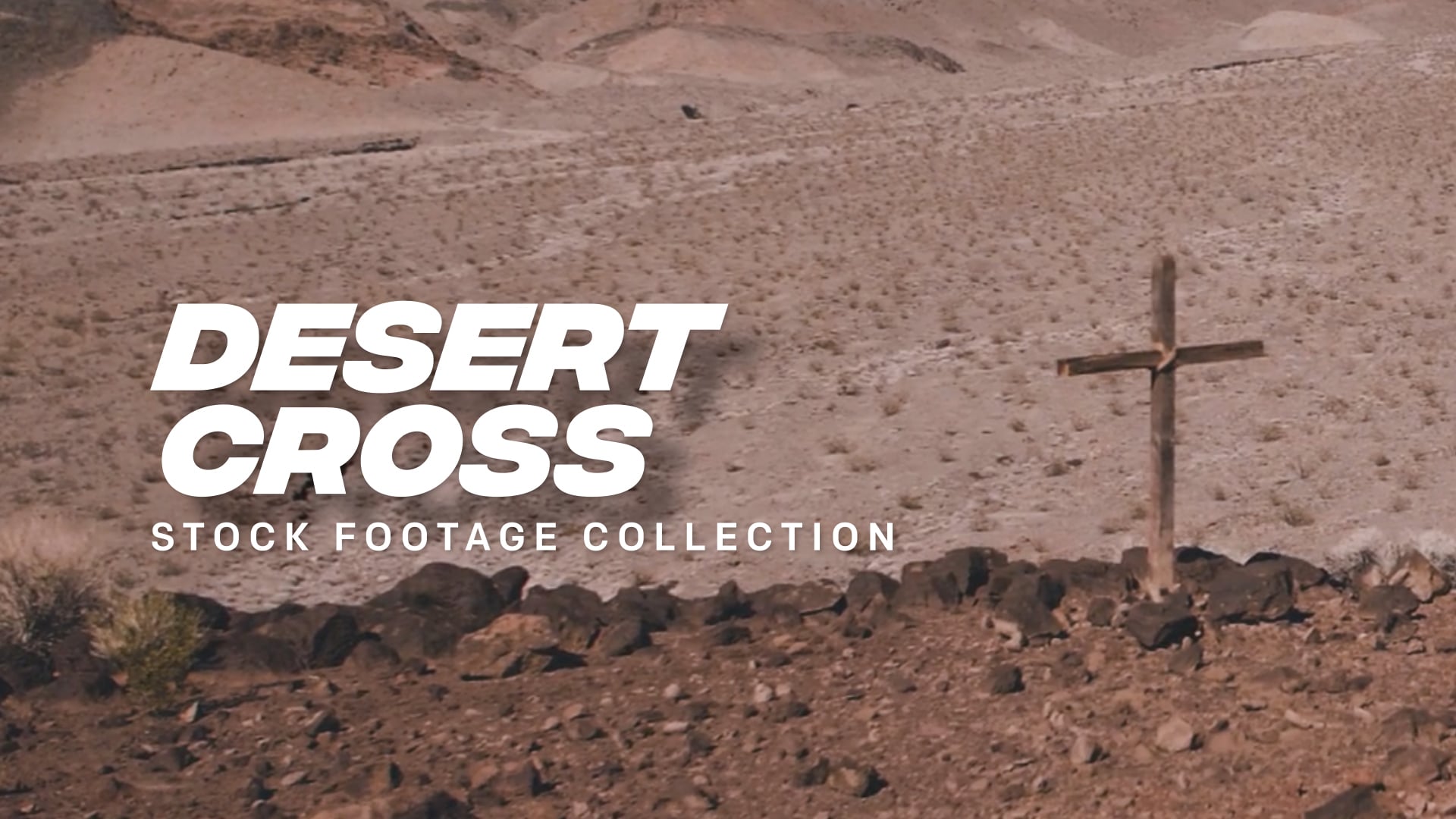 Stock Video: Desert Cross Stock Video — Church Nature Footage Clips
